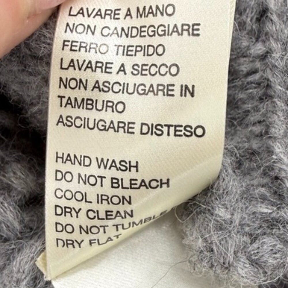 Roberto Collina Alpaca Sweater  L Women Color: GRIGIO A4718 - Picture 8 of 10